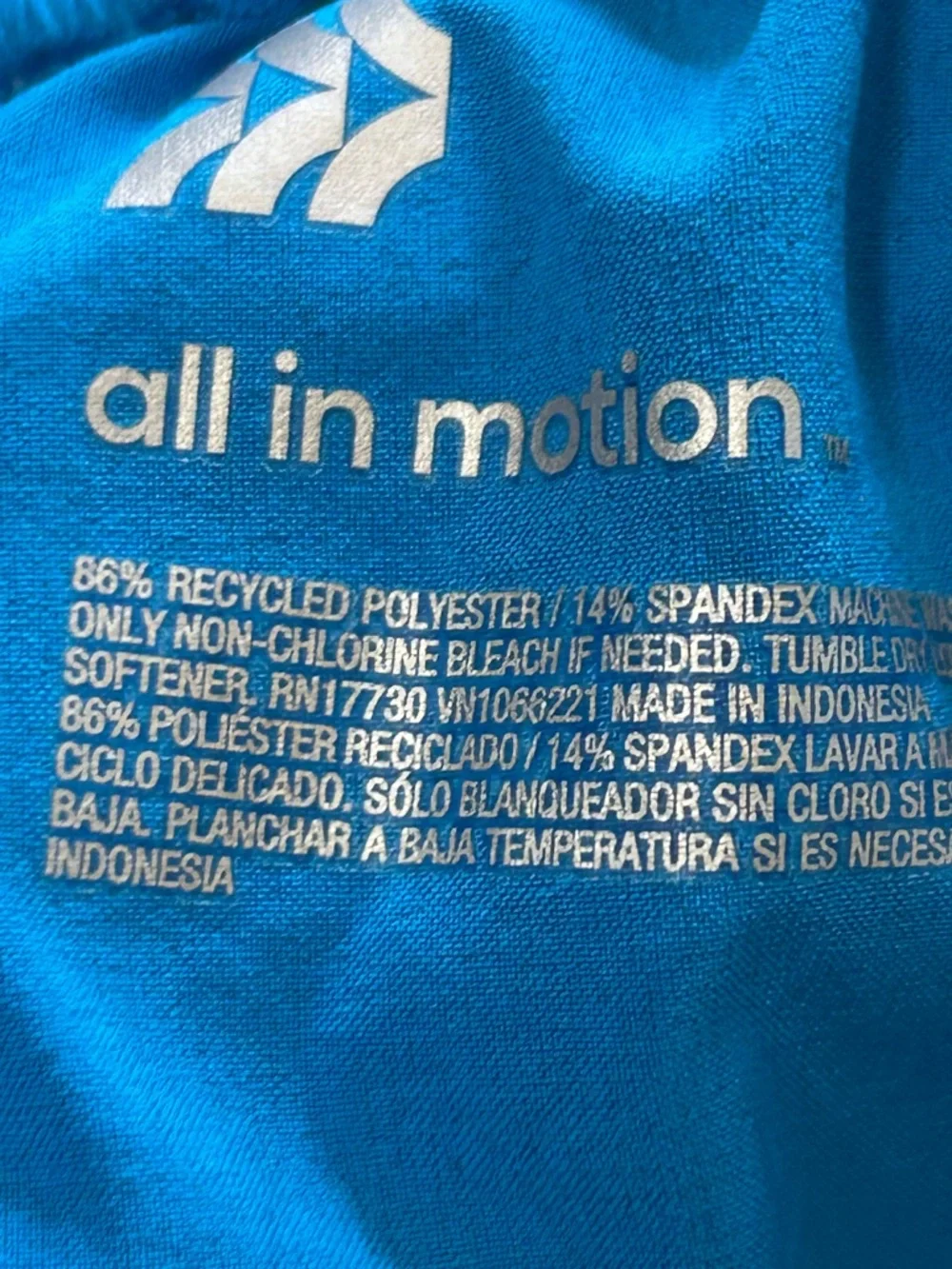 all in motion Bright Blue Athletic Shorts with Elastic Waist Size Medium NWOT - Picture 8 of 9